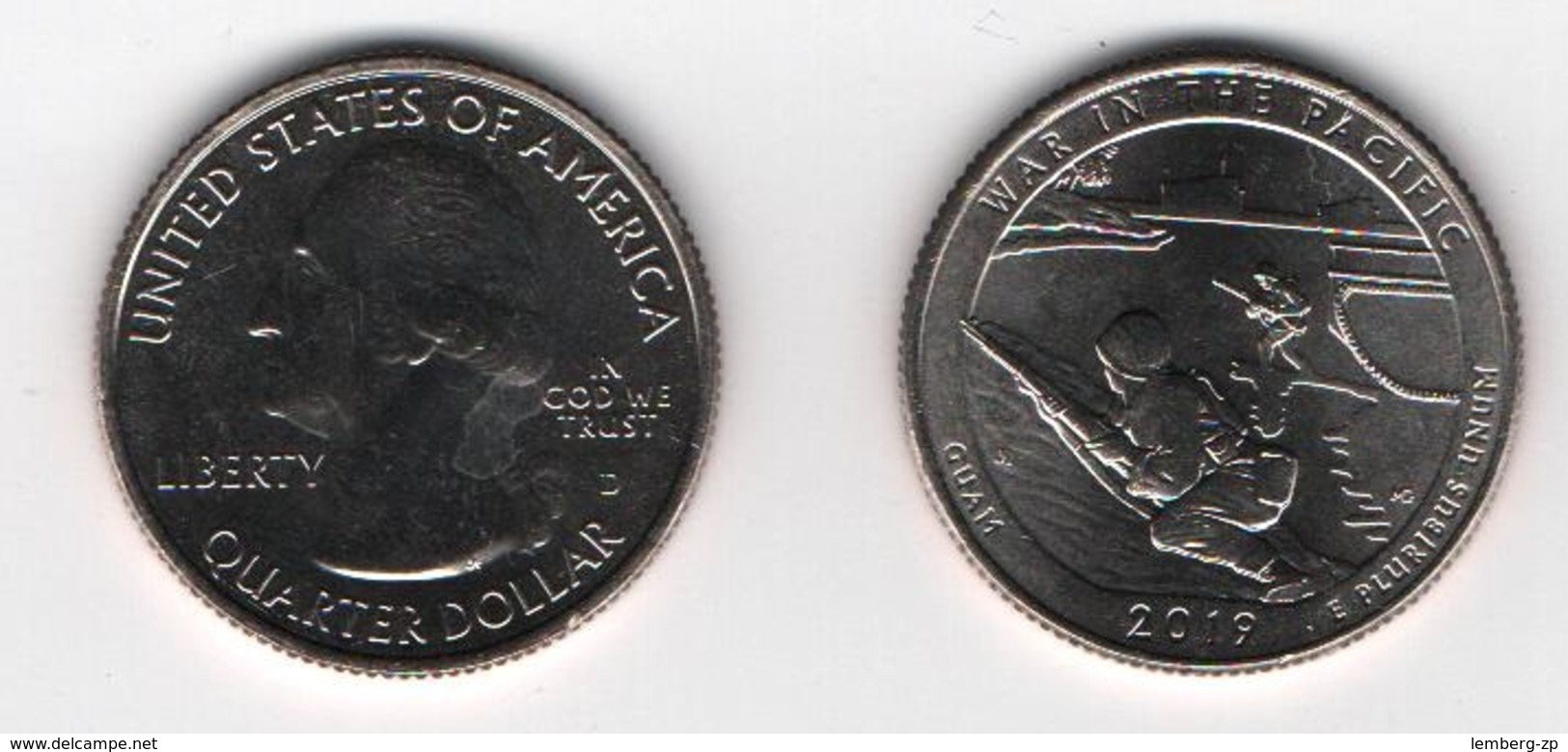 USA  - 1/4 (Quarter) Dollar ( 25 Cents ) 2019-D Monument Of Military Valor UNC Lemberg-Zp - Autres & Non Classés