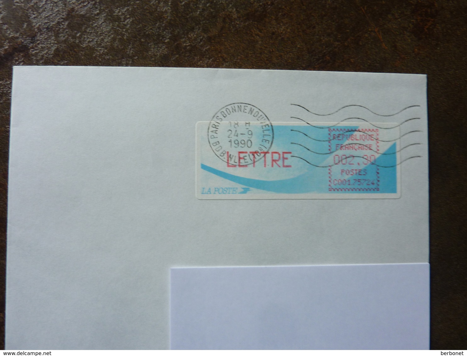 1990 PARIS  BONNE NOUVELLE Sur Lettre (adresse Cachée) - 1988 Type « Comète »