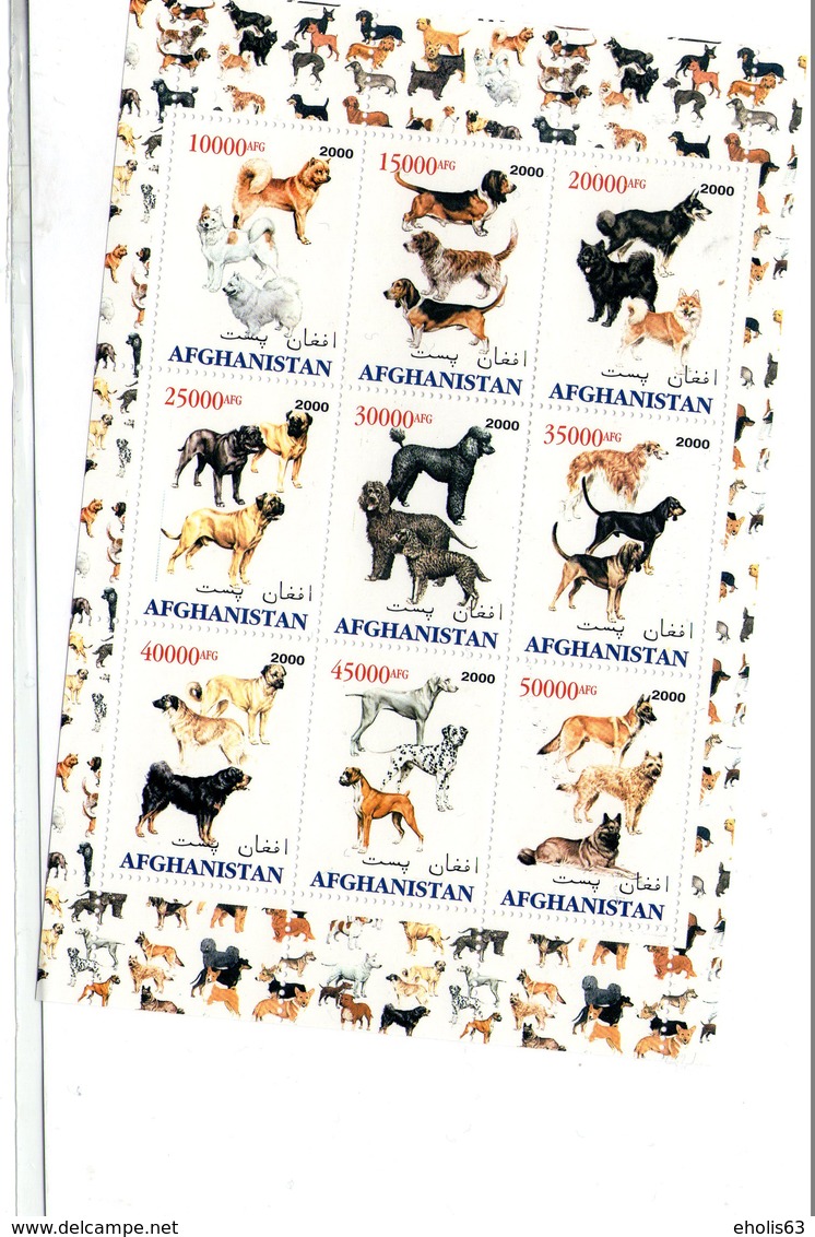 Chiens  Afghanistan - 2 Feuillets De 6 Timbres - ETAT NEUF - Afghanistan