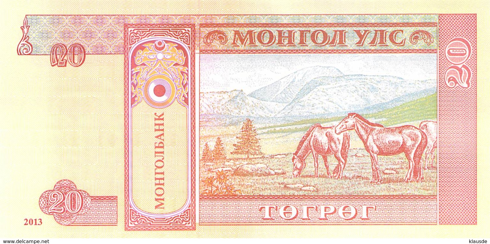 20 Tugrik Mongolei 2013 UNC - Mongolie