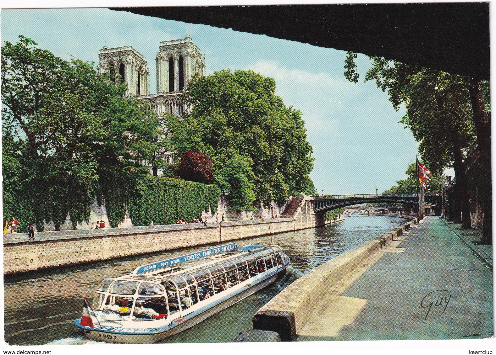 Paris - Les Tours De Notre-Dame Et La Seine - Bateau D'excursion 'Vedettes - Tours' - Notre-Dame De Paris