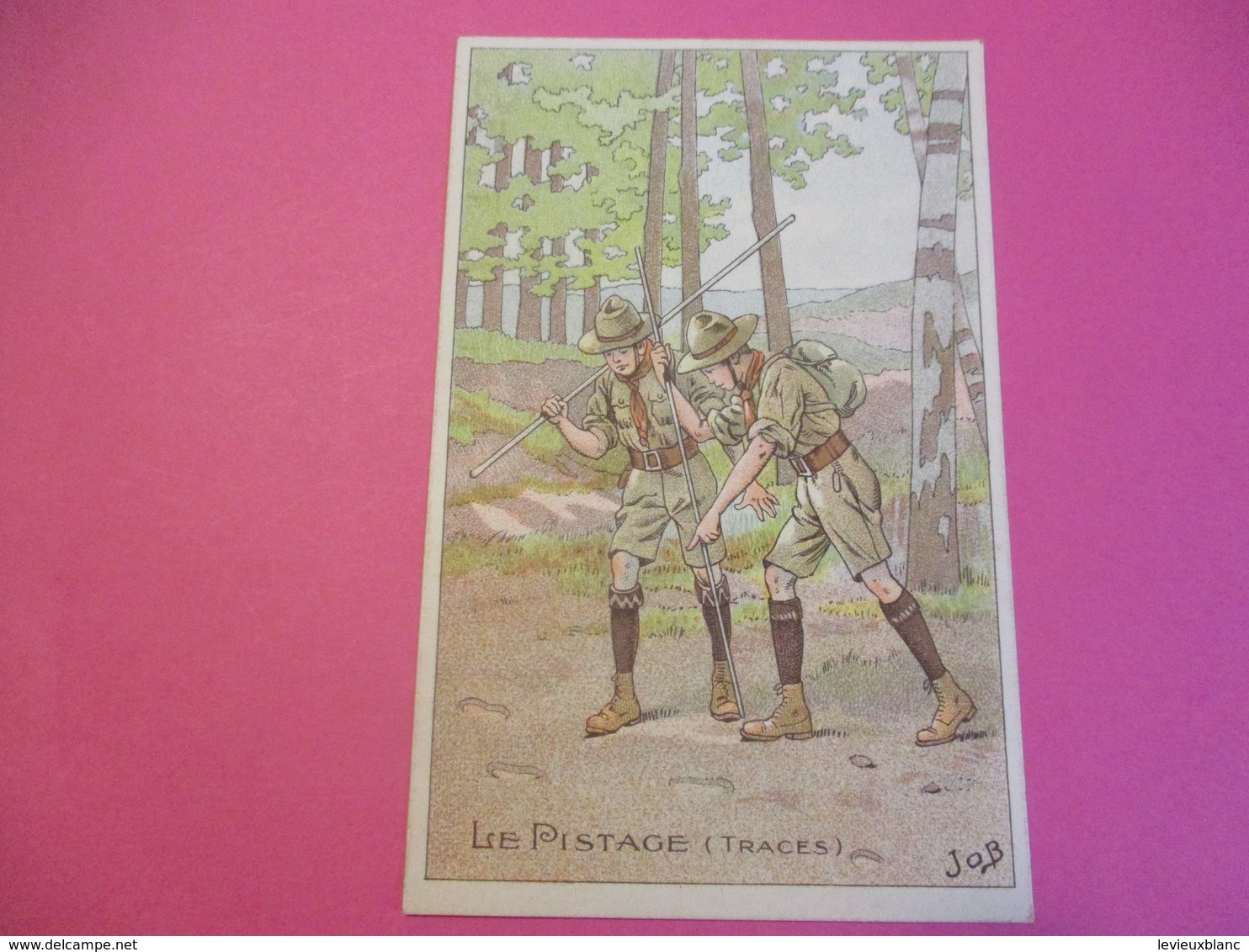 Carte Postale/Scoutisme / Le Pistage/ Belle Jardinière/Paris/JOB/Vers 1920-1930   CPDIV264 - Scouting