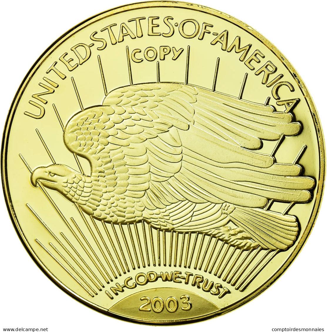 United States Of America, Médaille, Reproduction Twenty Dollars Liberty, FDC - Autres & Non Classés