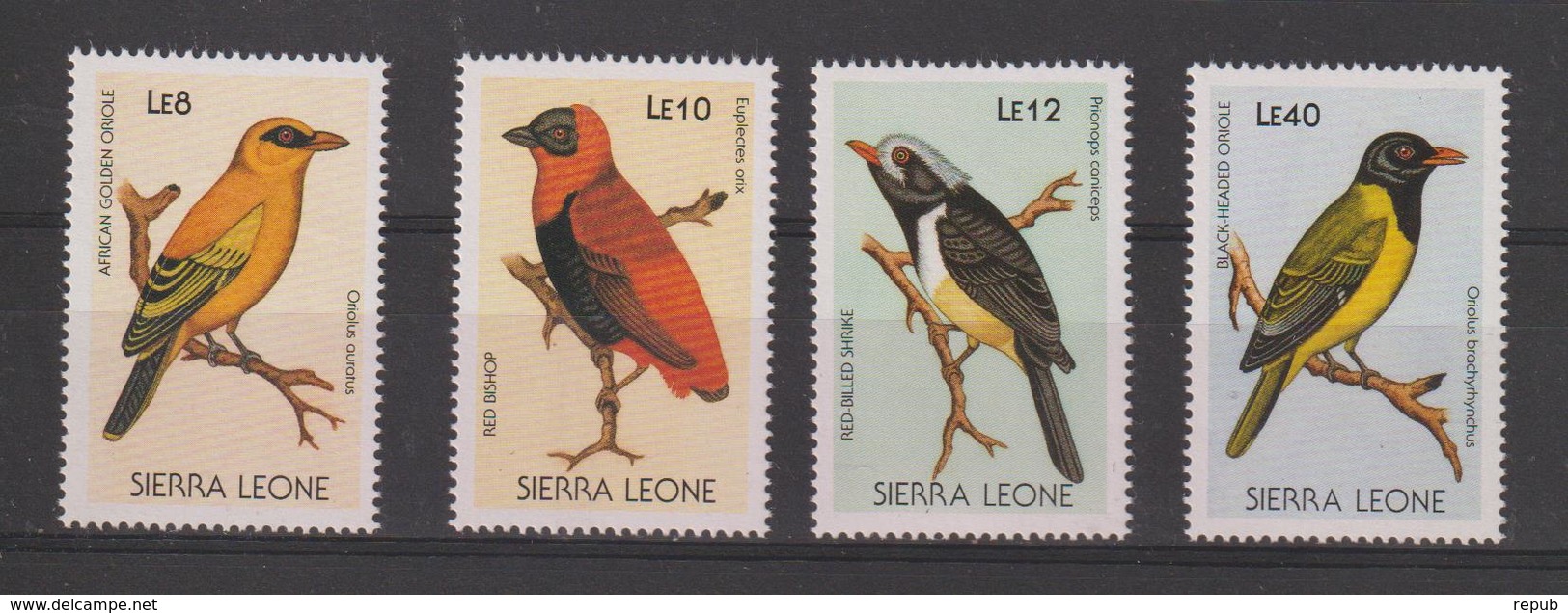 Sierra Leone 1988 Oiseaux Série 902-05 4 Val ** MNH - Sierra Leone (1961-...)