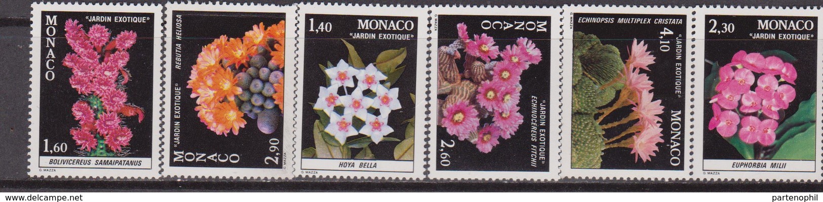 Monaco Fiori Flower Set MNH - Nuovi