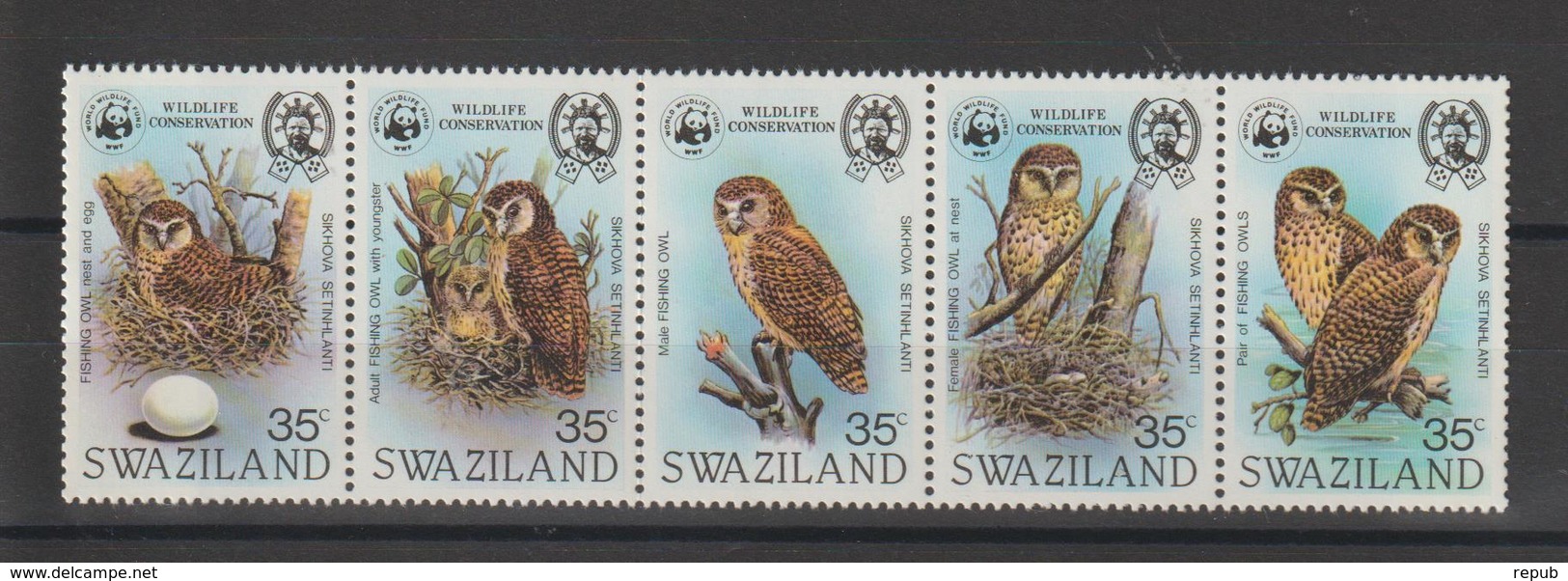 Swaziland 1982 Oiseaux Série 399-403 5 Val ** MNH - Swaziland (1968-...)