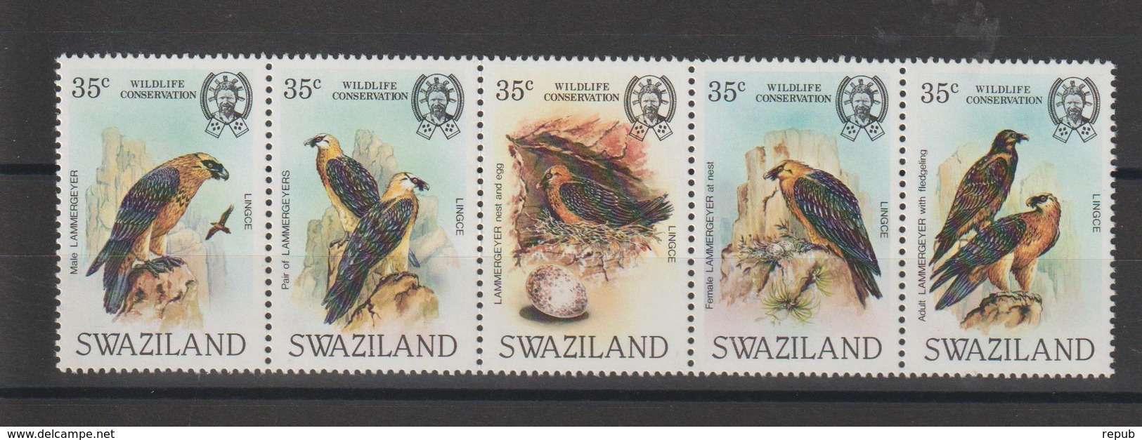 Swaziland 1983 Oiseaux Série 420-24 5 Val ** MNH - Swaziland (1968-...)