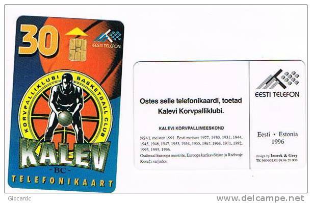 ESTONIA -  EESTI TELEFON (CHIP) - 1996 BASKETBALL CLUB "KALEV"       - USED°  -  RIF. 5137 - Estonia