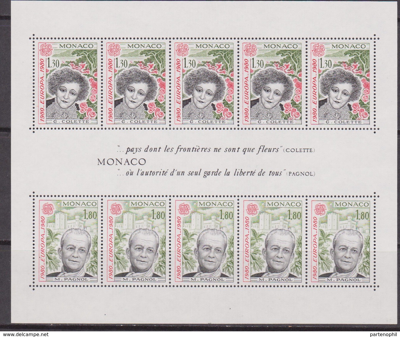 MONACO 1980 Europa Set MNH - 1980