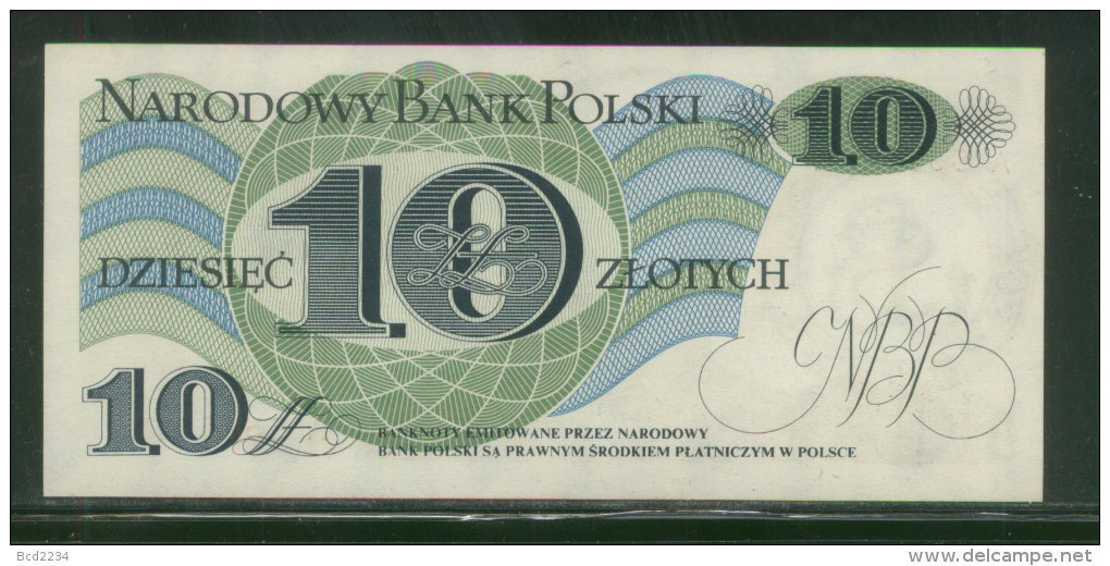 POLAND SOLIDARNOSC SOLIDARITY OVERPRINTED OFFICIAL 10ZL BANK NOTE PRISTINE MARTIAL LAW PROTEST - Polen