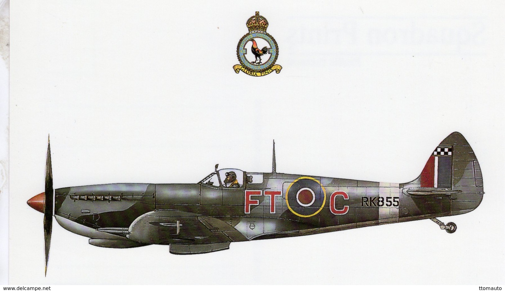 Spitfire L.F.IXe  -  43 Squadron RAF  -  CPM - 1939-1945: 2ème Guerre