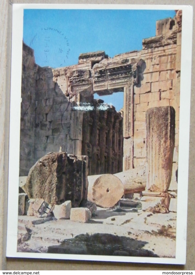 BAALBEK, TEMPIO DI BACCHUS,PORTALE VIAGGIATA - Libano