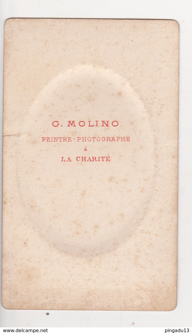 Au Plus Rapide CDV Photographe Molino La Charité Nièvre Coiffe - Anciennes (Av. 1900)