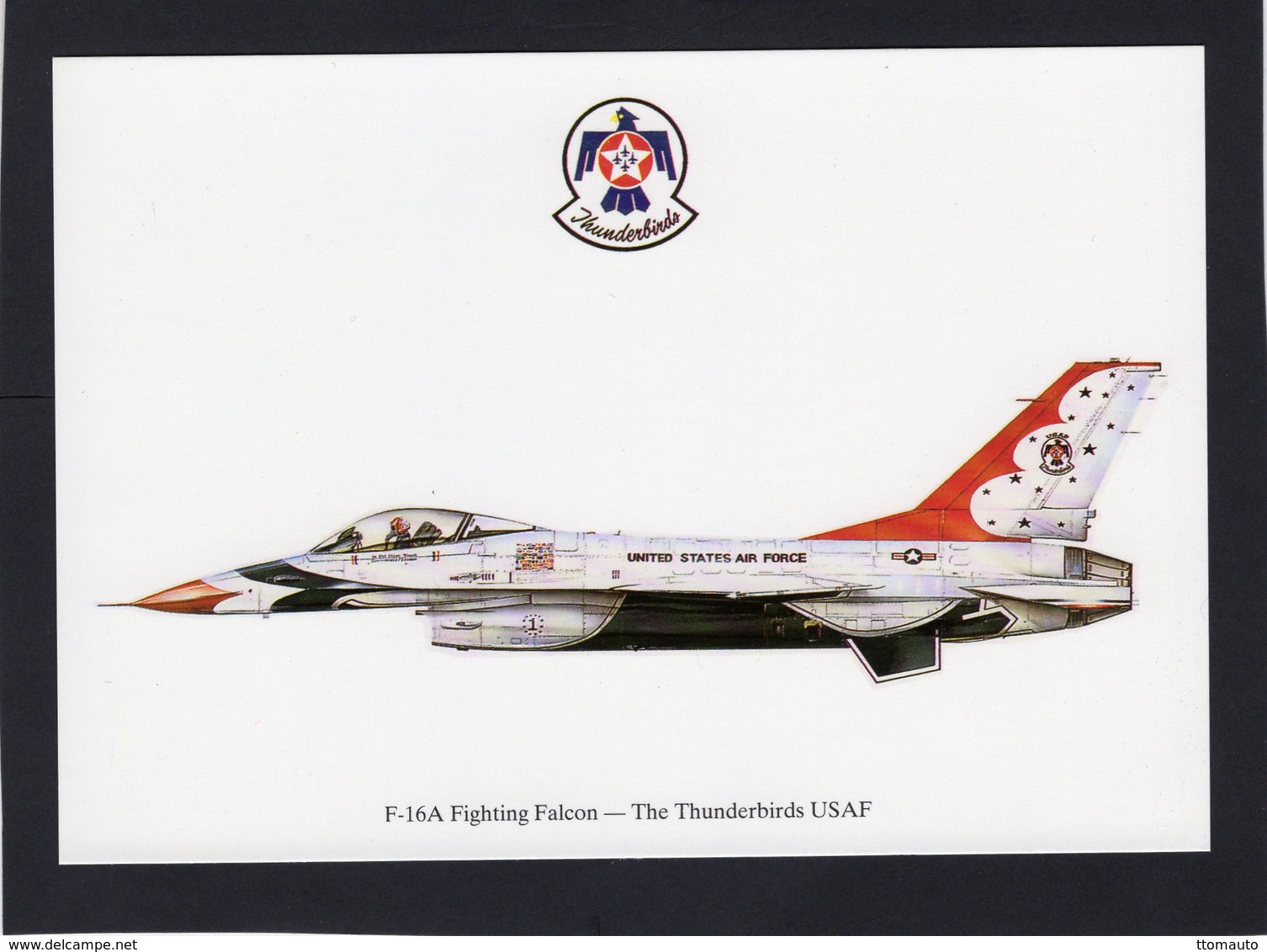 F-16A Fighting Falcon  -  The Thunderbirds USAF  -  CPM - 1946-....: Modern Era