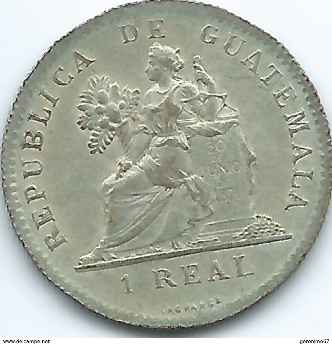 Guatemala - 1900 - 1 Real - KM174 - Guatemala