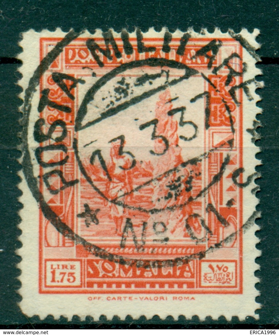 V7111 ITALIA COLONIE SOMALIA 1935 Pittorica, 1,75 L., Usato, Dent. 14, Sass. 224, Ottime Condizioni - Somalië