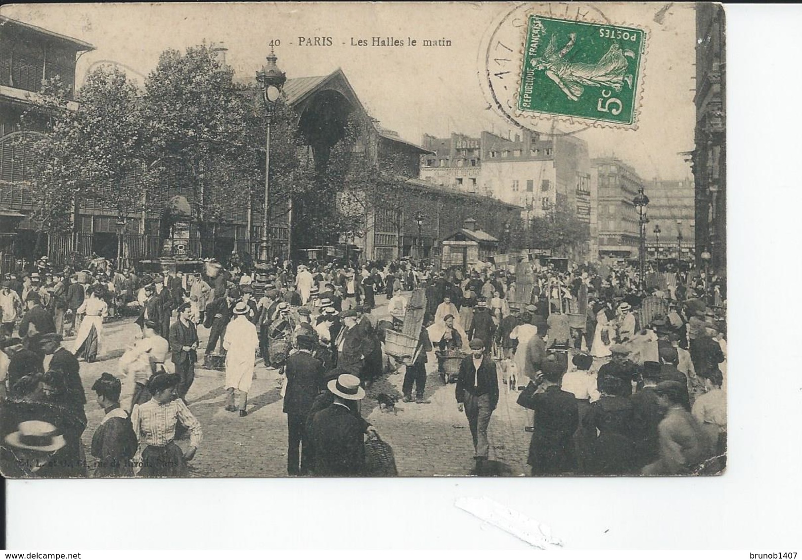 PARIS Les Halles Le Matin 1912 - Other & Unclassified