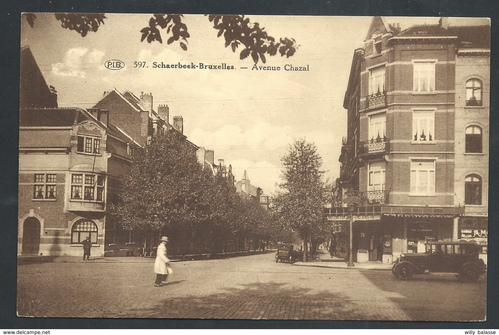 +++ CPA - BRUSSEL - BRUXELLES - SCHAERBEEK - SCHAARBEEK - Avenue Chazal - Café Brasserie - PIB    // - Schaerbeek - Schaarbeek