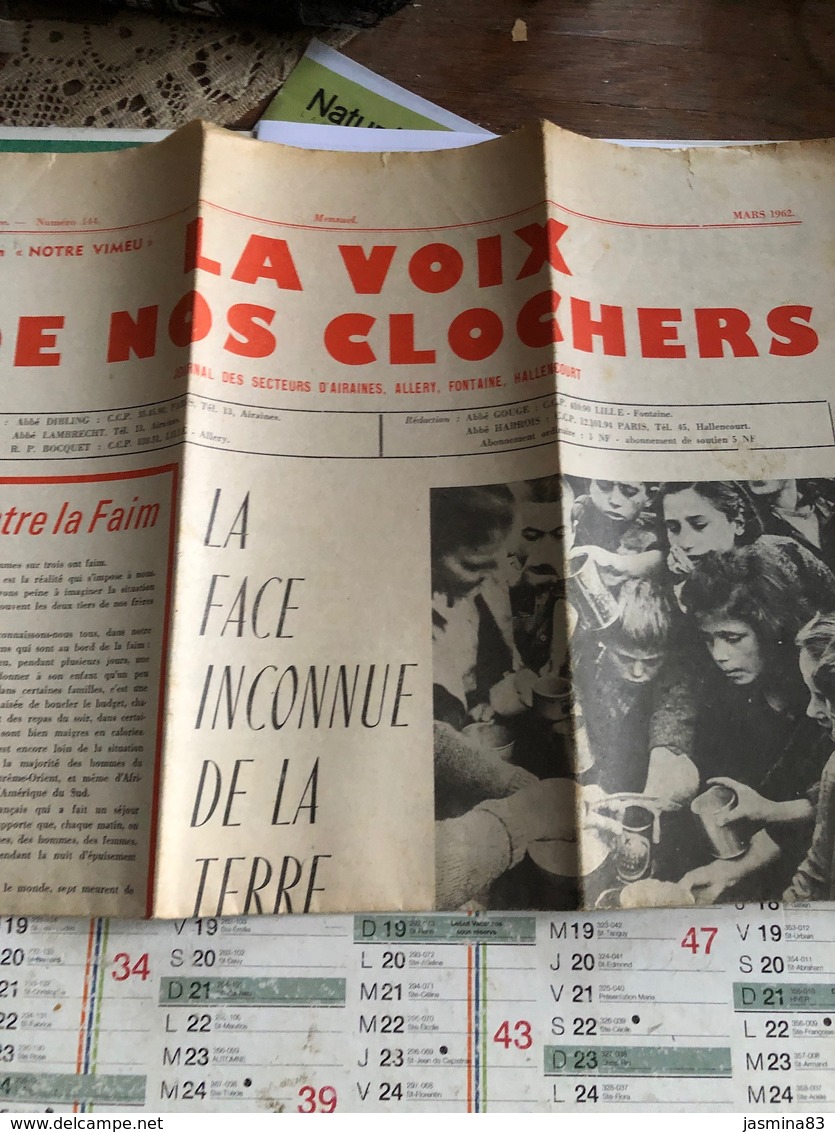 La Voix De Nos Clochers De Mars 1962 (journal Paroissial Des Secteurs D’Airaines,Allery,Fontaine,Hallencourt) - Non Classés