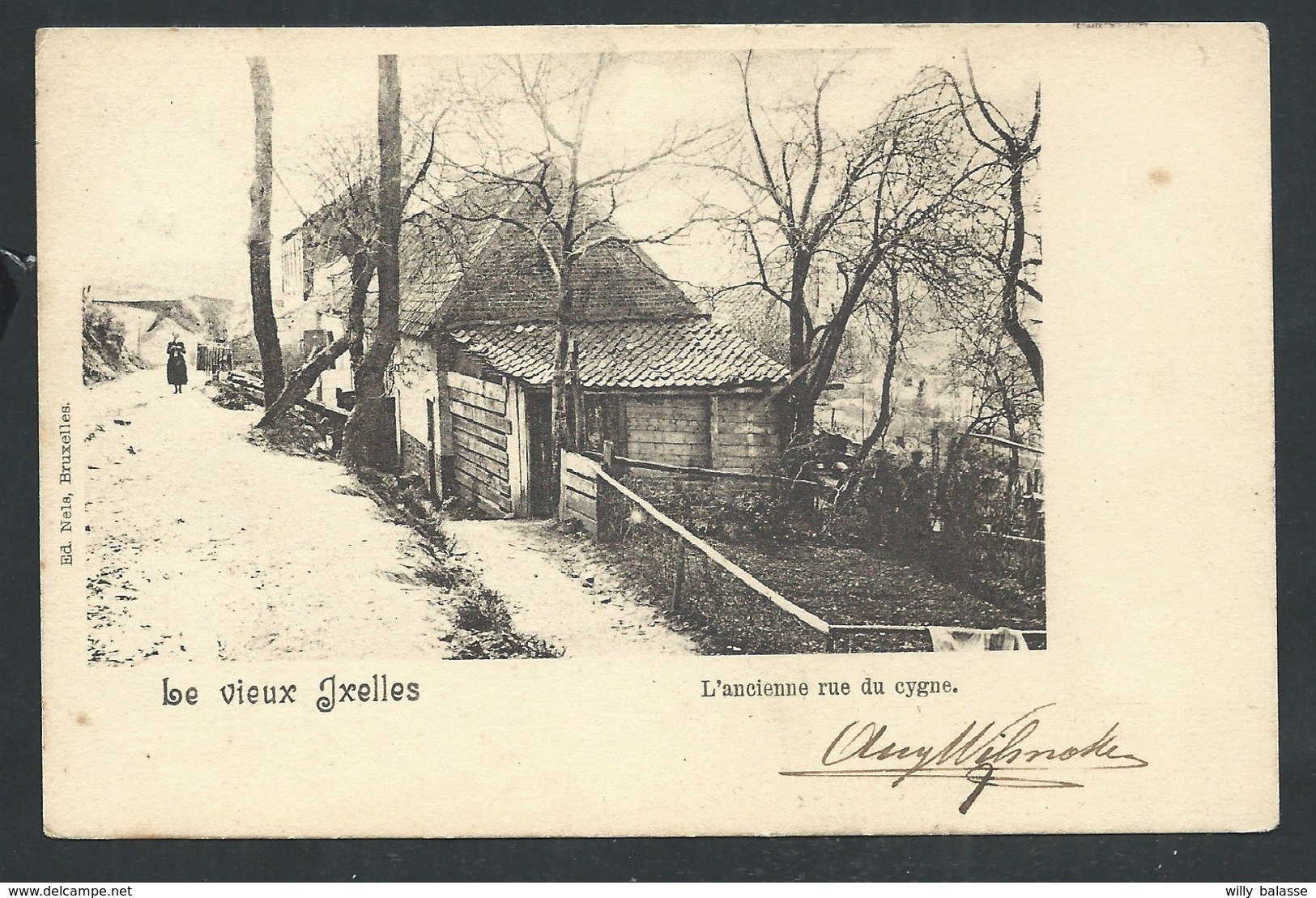 +++ CPA - BRUSSEL - BRUXELLES - Le Vieux IXELLES - ELSENE - L'ancienne Rue Du Cygne - Nels   // - Ixelles - Elsene