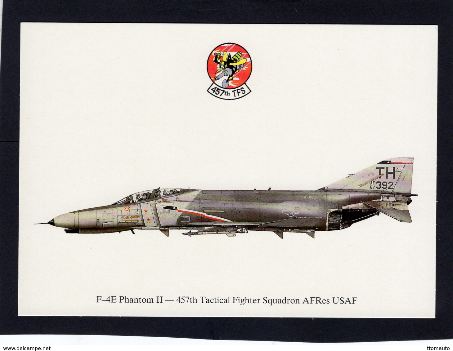 F-4E Phantom II  -  457th Tactical Fighter Squadron AFRes USAF   -  CPM - 1946-....: Ere Moderne