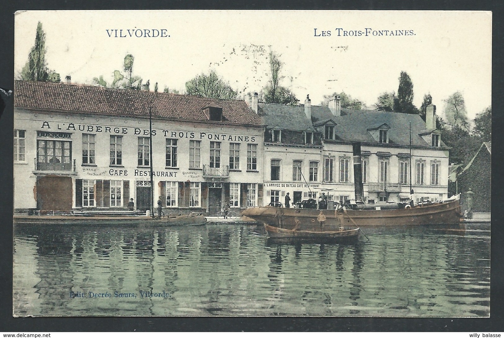 +++ CPA - VILVORDE - VILVOORDE - Les Trois Fontaines - Café Restaurant - Couleur 1909   // - Vilvoorde