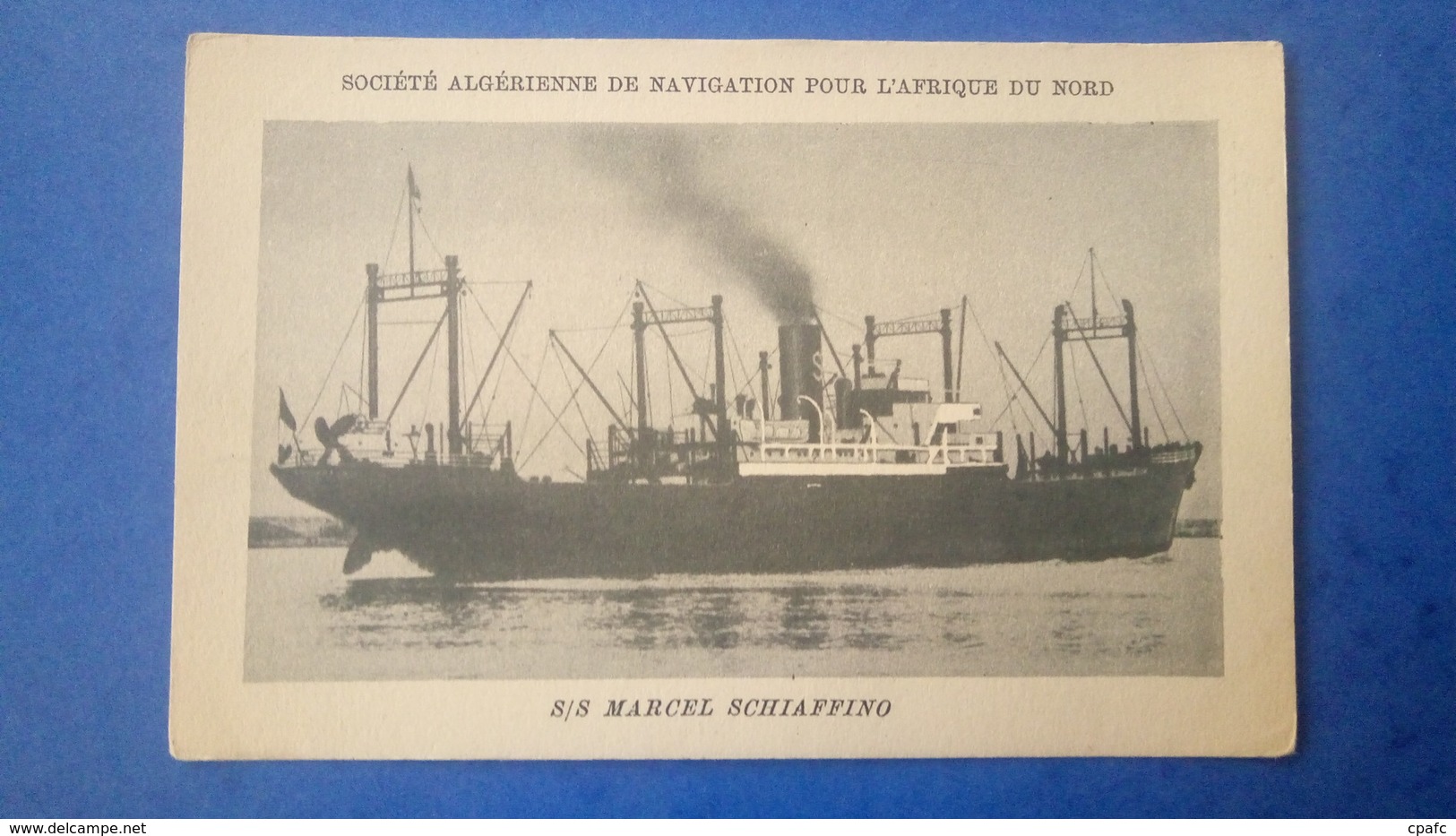 Marine Marchande, Société Algérienne De Navigation - Bateau Cargo S/s Marcel Schiaffino - Cargos