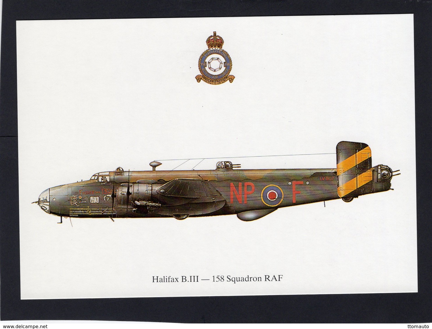 Halifax B.III  -  158 Squadron RAF   -  CPM - 1939-1945: 2ème Guerre