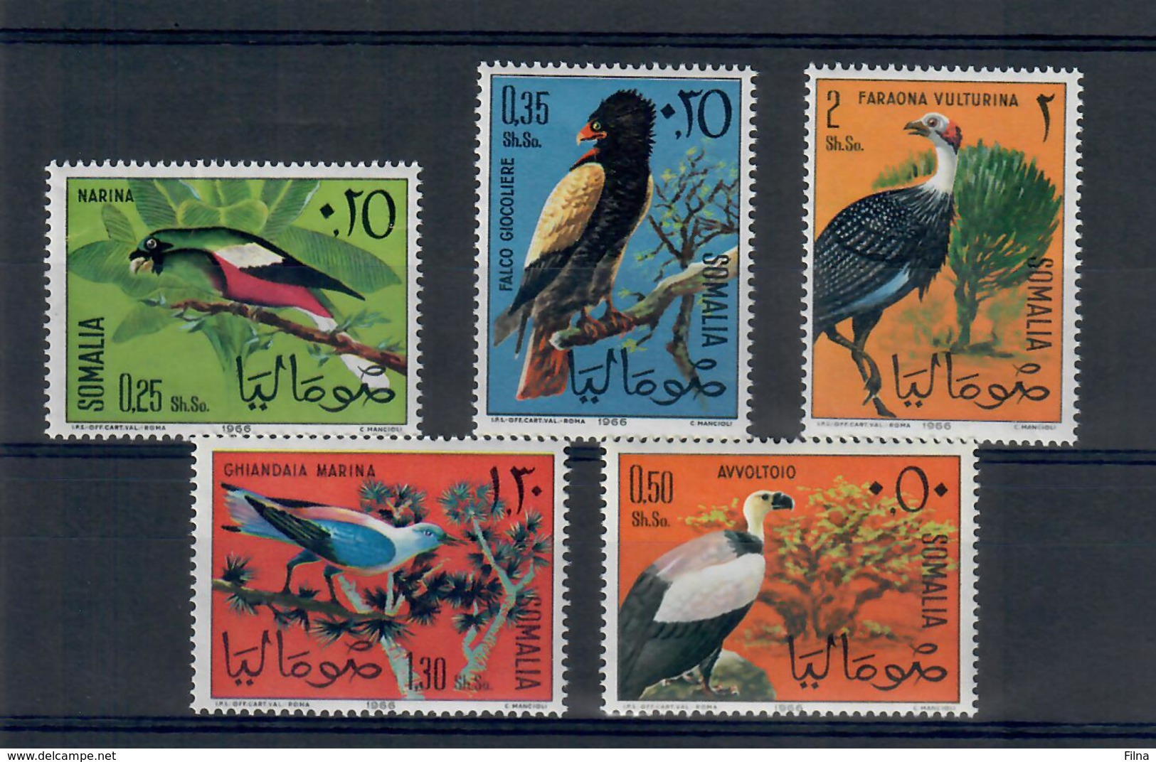 SOMALIA 1966 - FAUNA UCCELLI    - MNH ** - Somalia (1960-...)