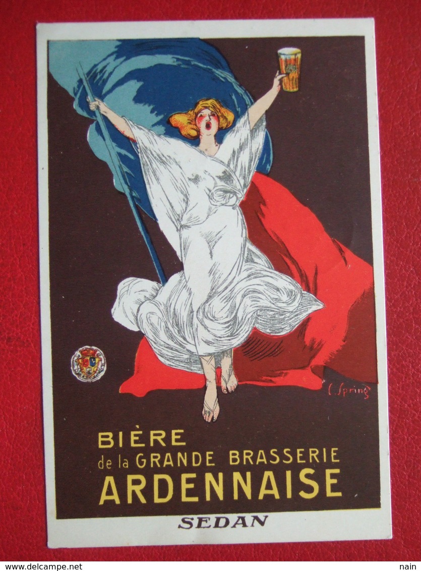 08  - SEDAN - " AFFICHE : BIERE  DE LA GRANDE BRASSERIE ARDENNAISE  SEDAN " - CARTE COMMERCIALE -  /// TRES RARE /// - Sedan