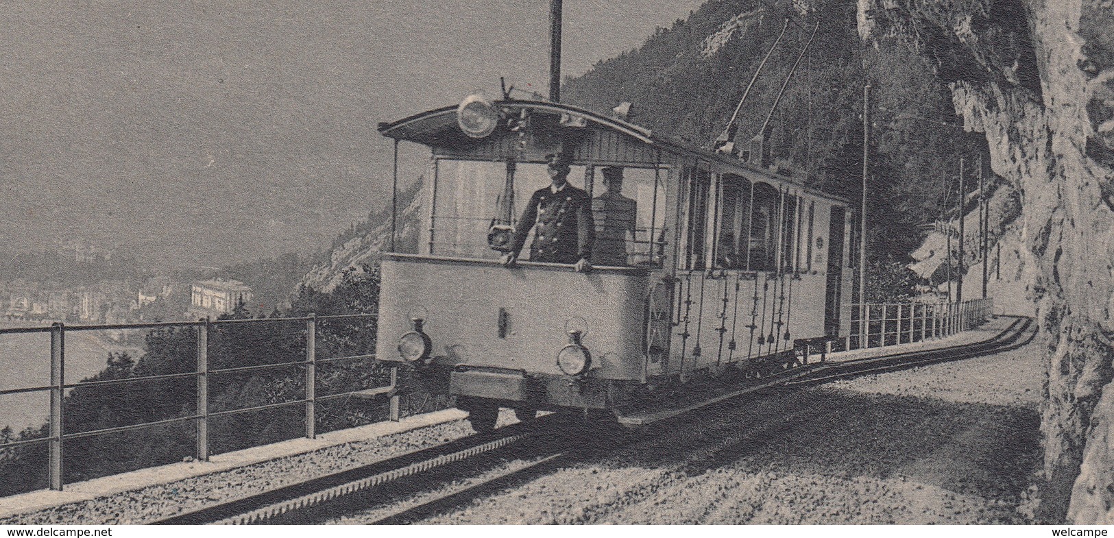 OUDE POSTKAART ZWITSERLAND  -  SCHWEIZ -   TRAM - BRUNNEN - MORSCHACH - BAHN - Morschach