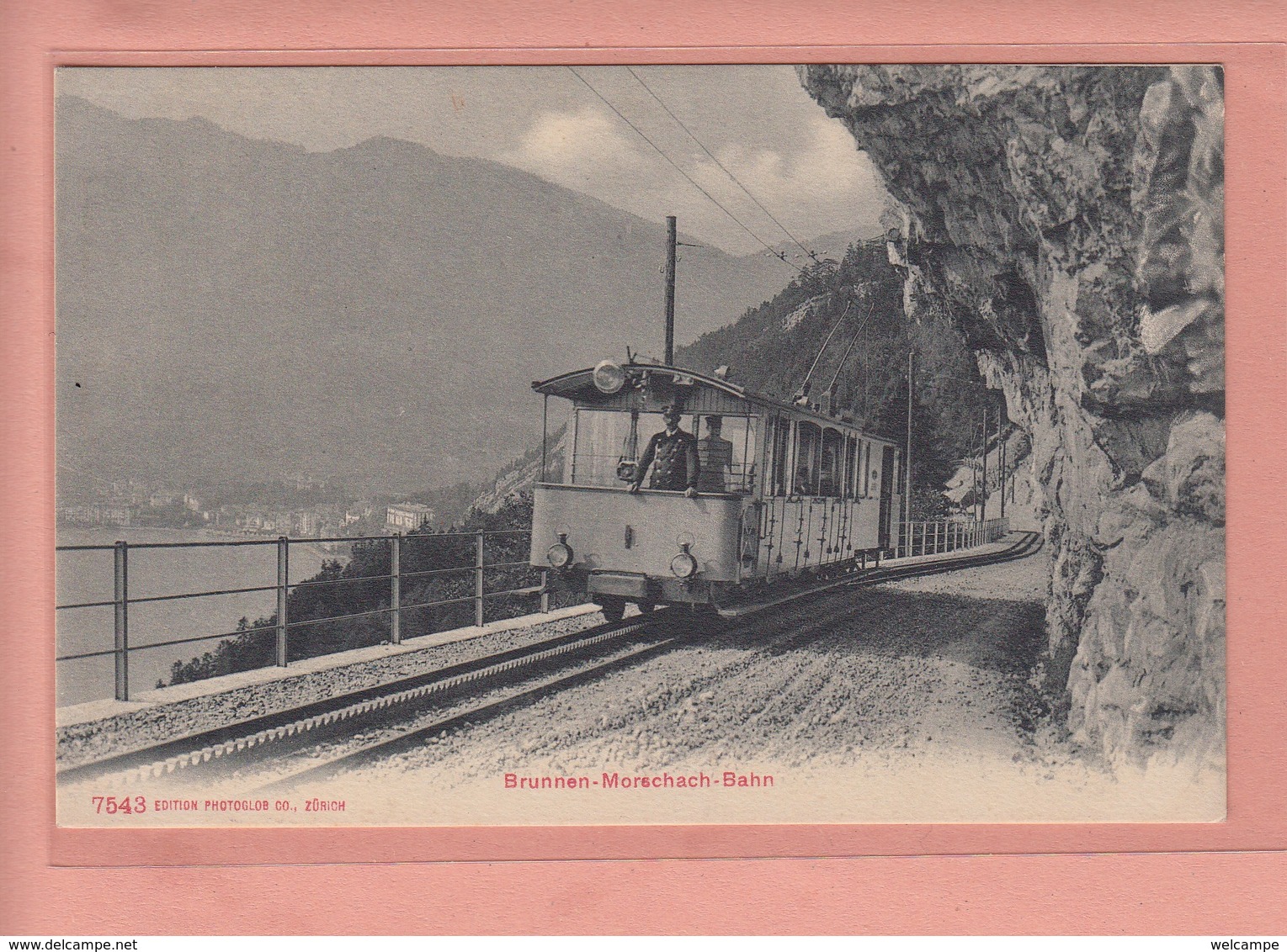 OUDE POSTKAART ZWITSERLAND  -  SCHWEIZ -   TRAM - BRUNNEN - MORSCHACH - BAHN - Morschach