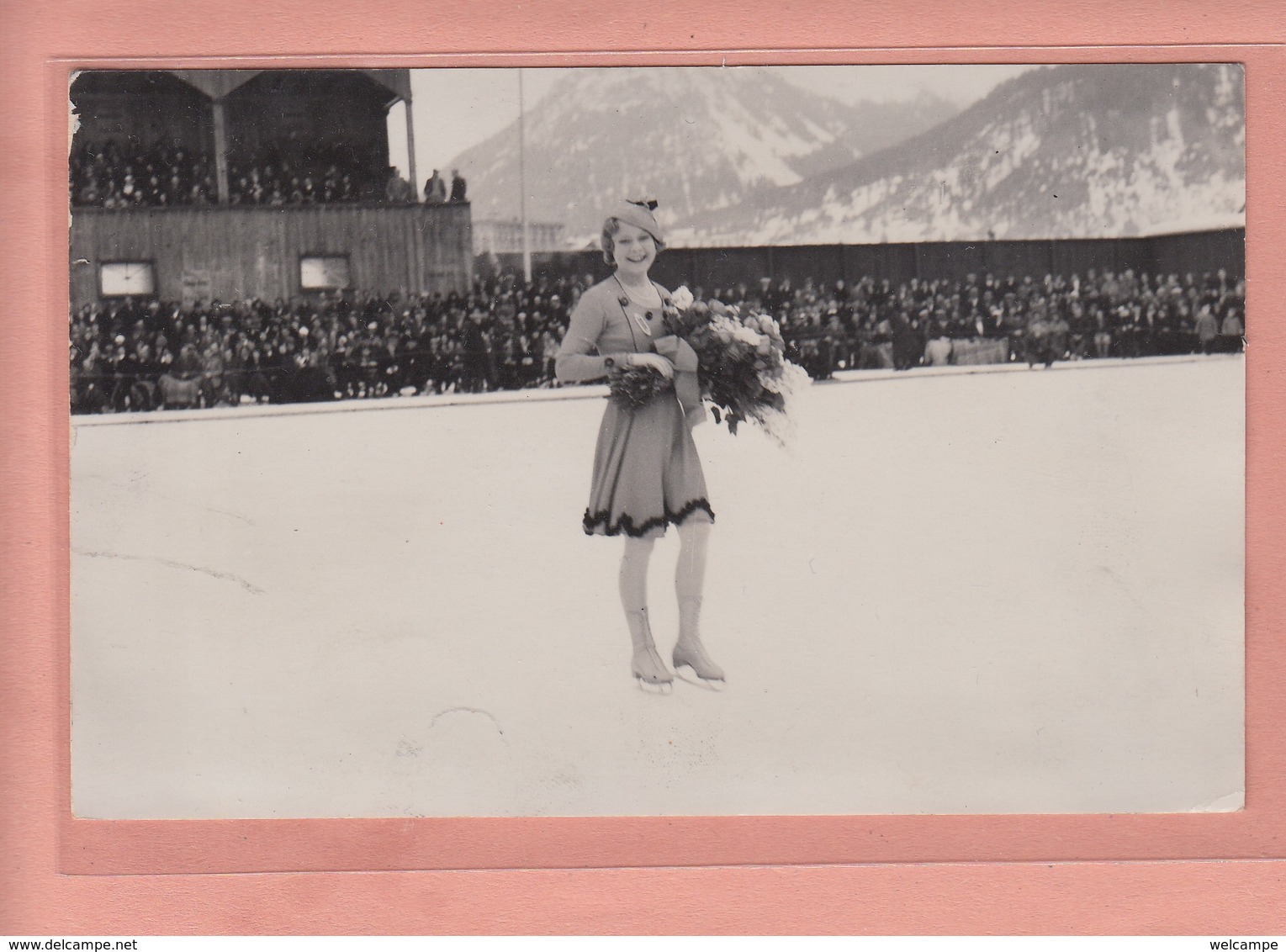 OUDE POSTKAART ZWITSERLAND  -  SCHWEIZ -    DAVOS - BEROEMDE SCHAATSTER SONJA HENIE ( NORWAY ) - Patinage Artistique