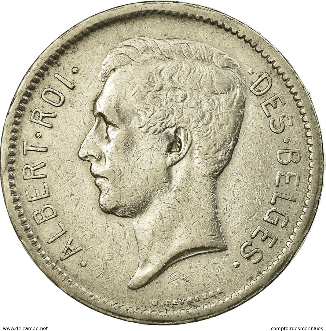 Monnaie, Belgique, 5 Francs, 5 Frank, 1933, TB+, Nickel, KM:97.1 - 5 Francs & 1 Belga