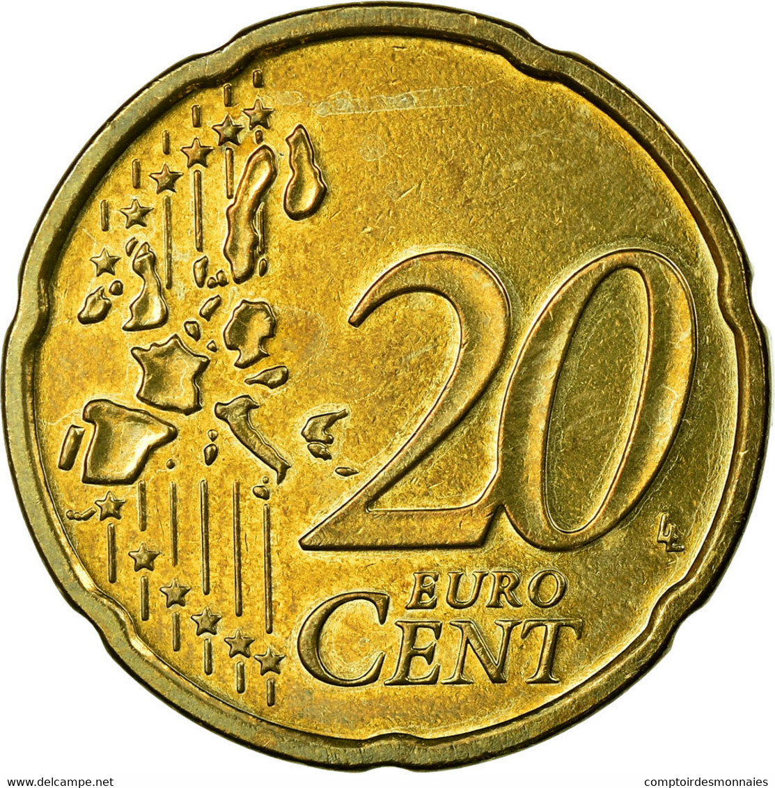 République Fédérale Allemande, 20 Euro Cent, 2002, TTB, Laiton, KM:211 - Allemagne