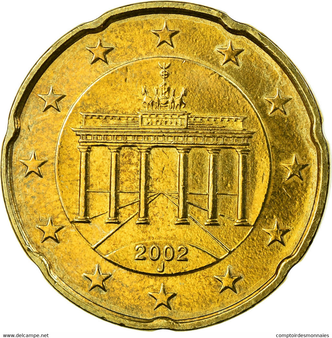 République Fédérale Allemande, 20 Euro Cent, 2002, SUP, Laiton, KM:211 - Allemagne