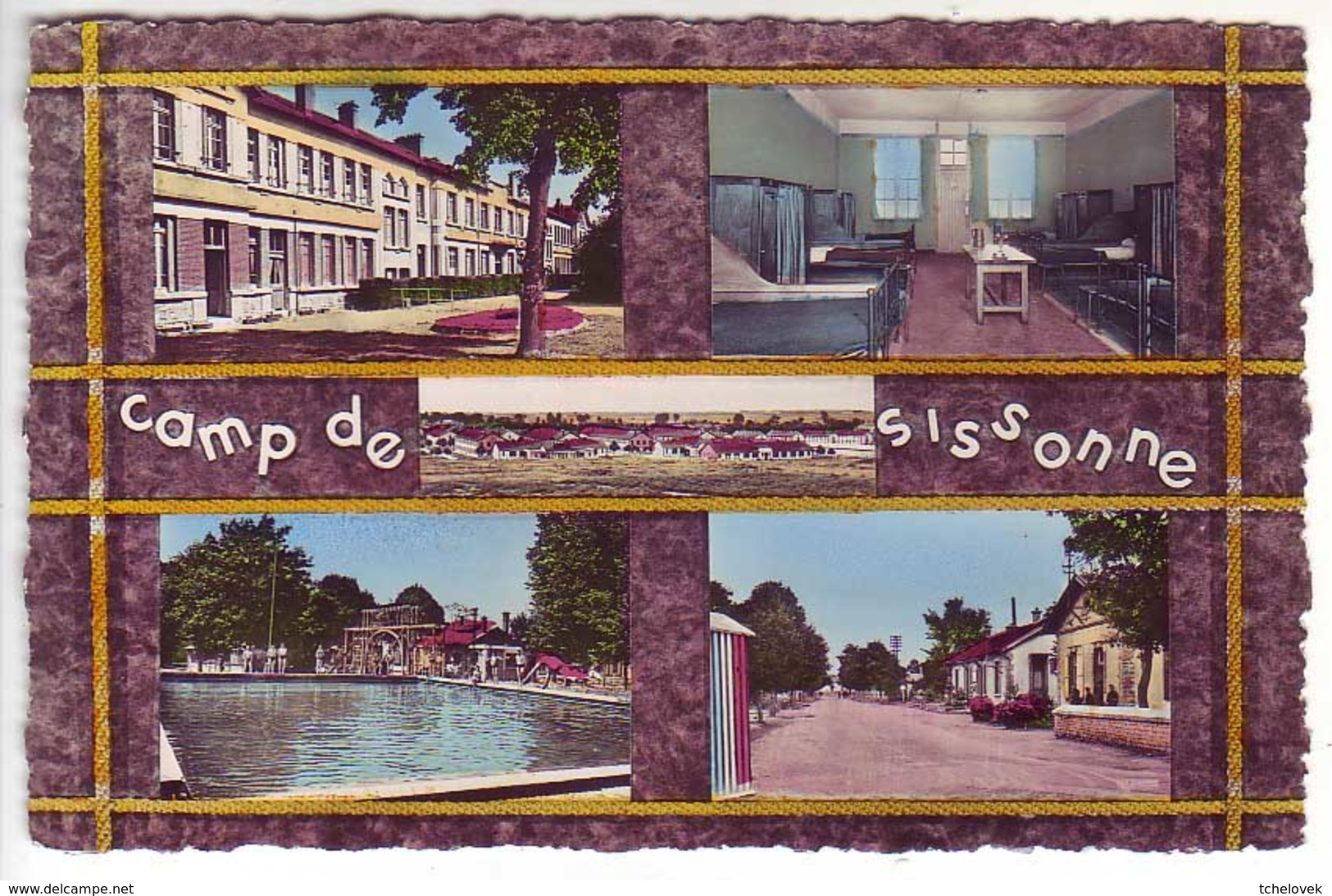 (02). Sissonne. 19 Le Camp Infirmerie Piscine Poste De Police - Sissonne