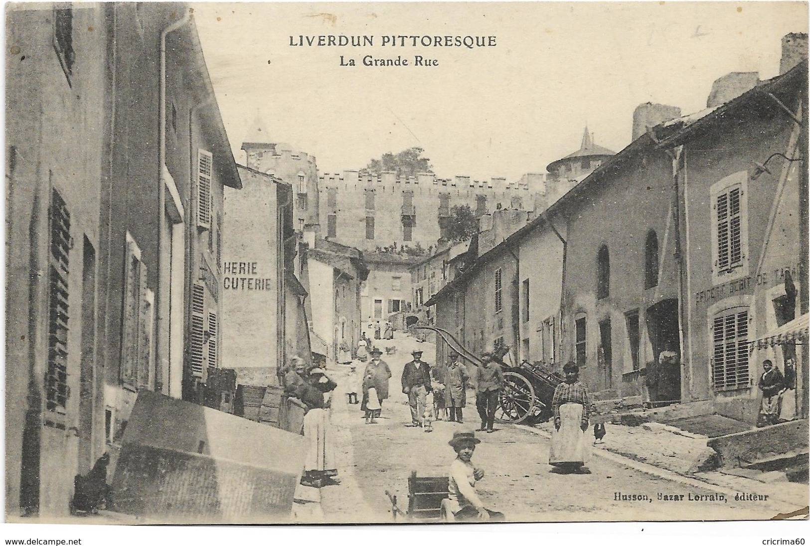 54 - LIVERDUN - La Grande Rue. Animée, CPA Ayant Circulé. - Liverdun