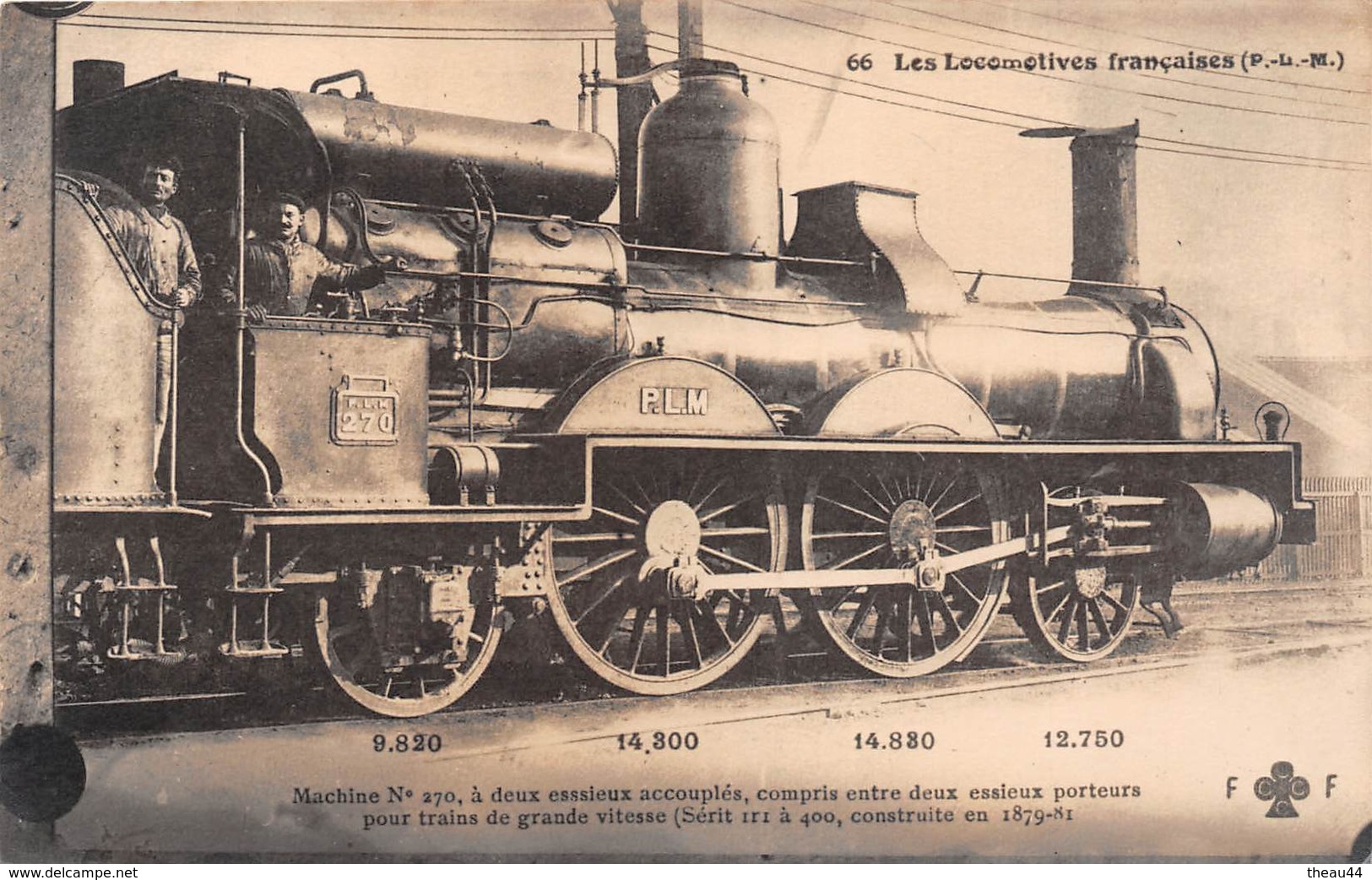 Carte-Photo D'une Locomotive - Chemins De Fer - Machine N° 270 Du P.L.M.  - Train En Gare - Tirage D'une Carte éditée - Materiale