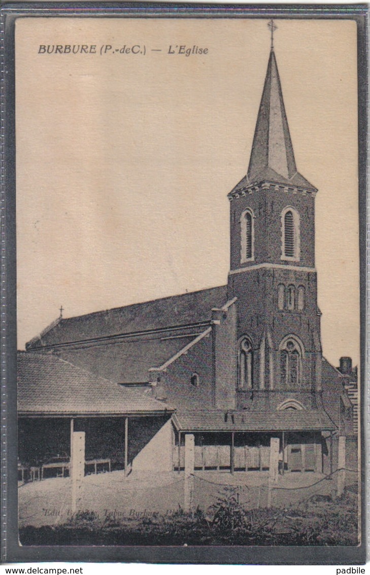 Carte Postale 62. Burbure L'église  Très Beau Plan - Autres & Non Classés