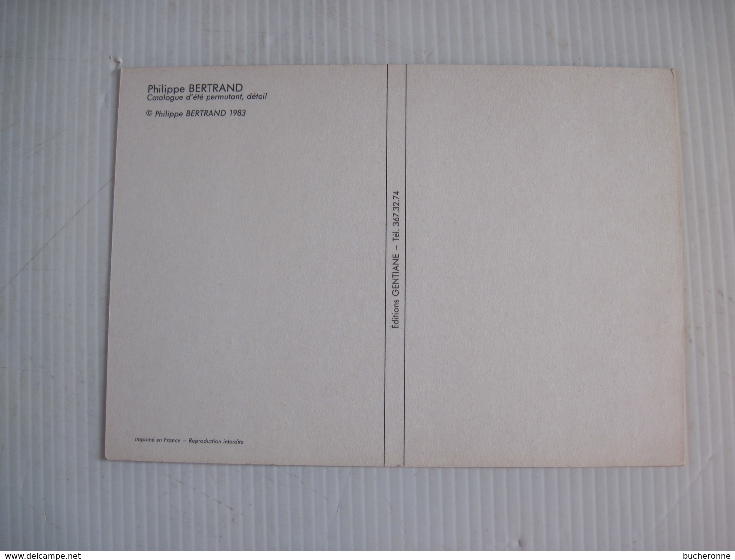 CPSM Philippe BERTRAND Catalogue D'été Permutant, Détail 1983 TBE - Altri & Non Classificati