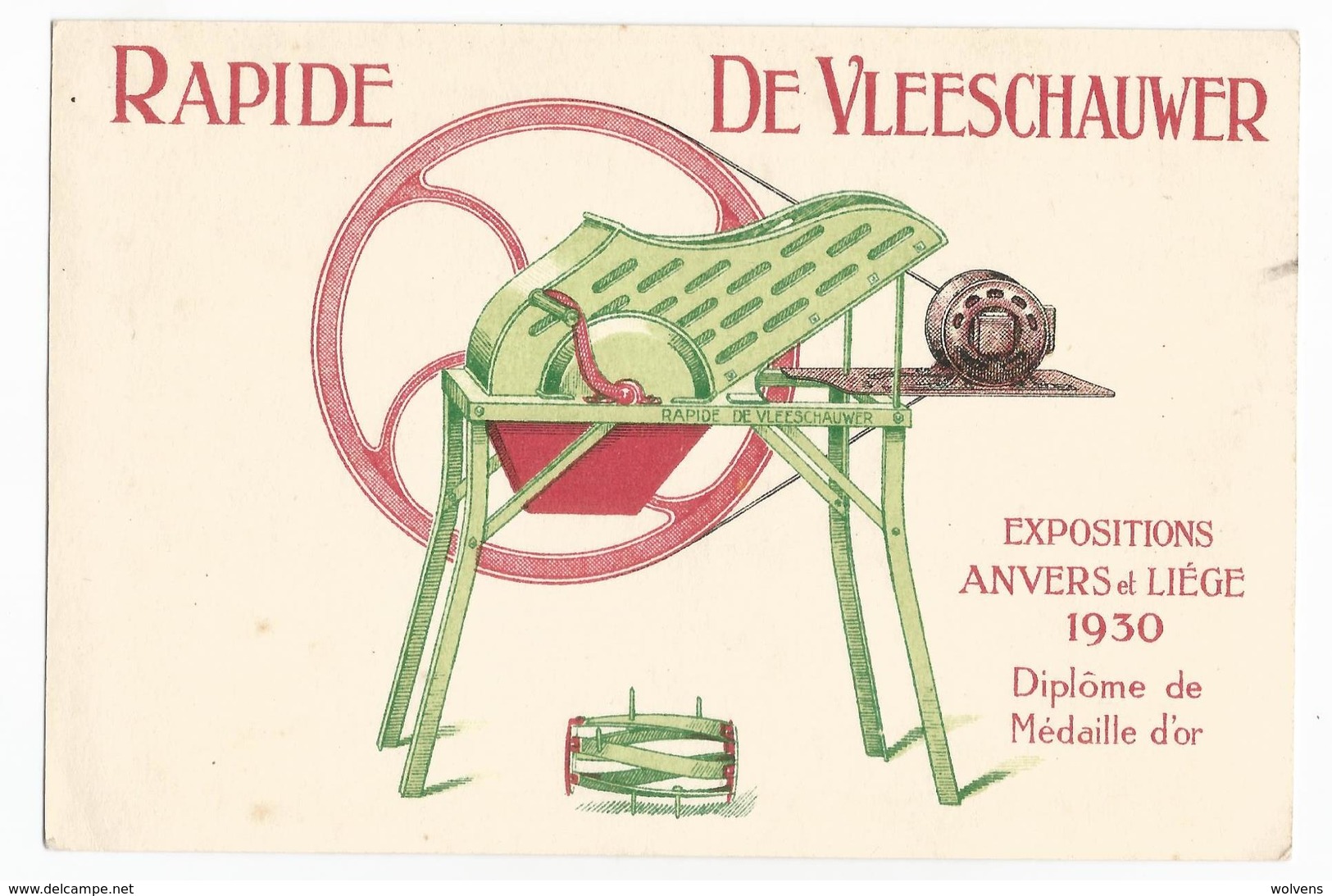 Agriculture Machine Agricole Rapide Betterave Raapmolens Beetmolens De Vleeschauwer Gebrouders Betensnijder PK CPA - Publicité