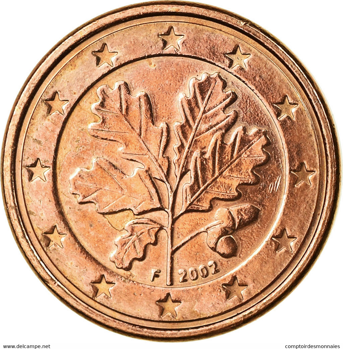 République Fédérale Allemande, Euro Cent, 2002, TTB, Copper Plated Steel - Allemagne