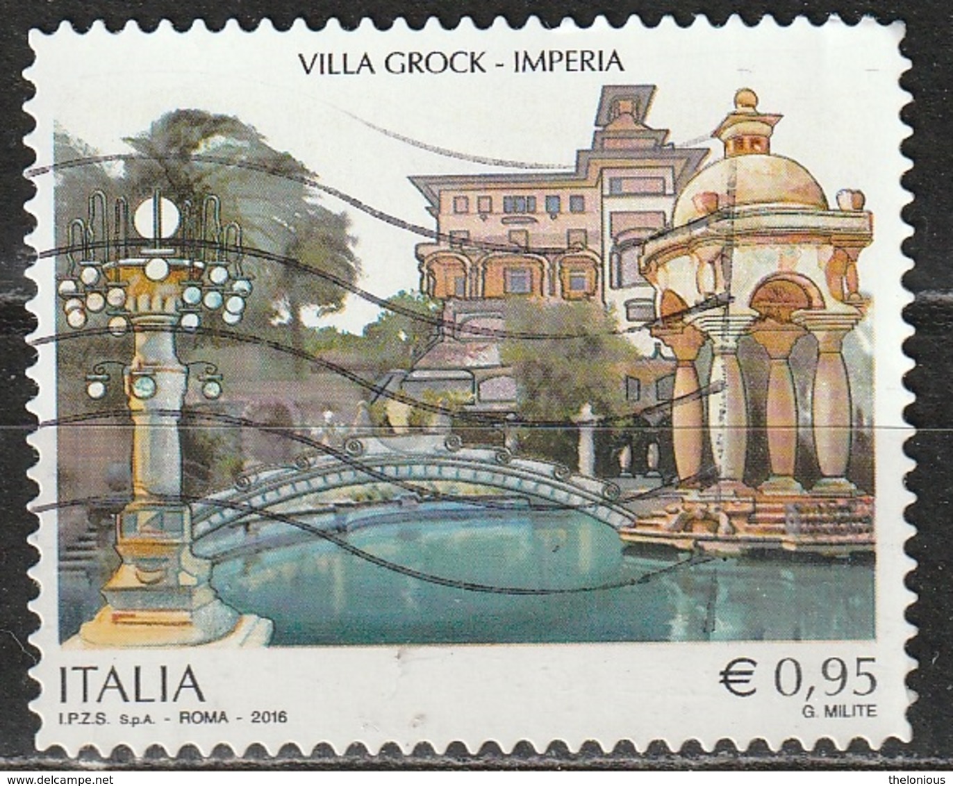 Italia 2016 - 0,95 Cent. Villa Grock, Imperia - 2011-20: Usati