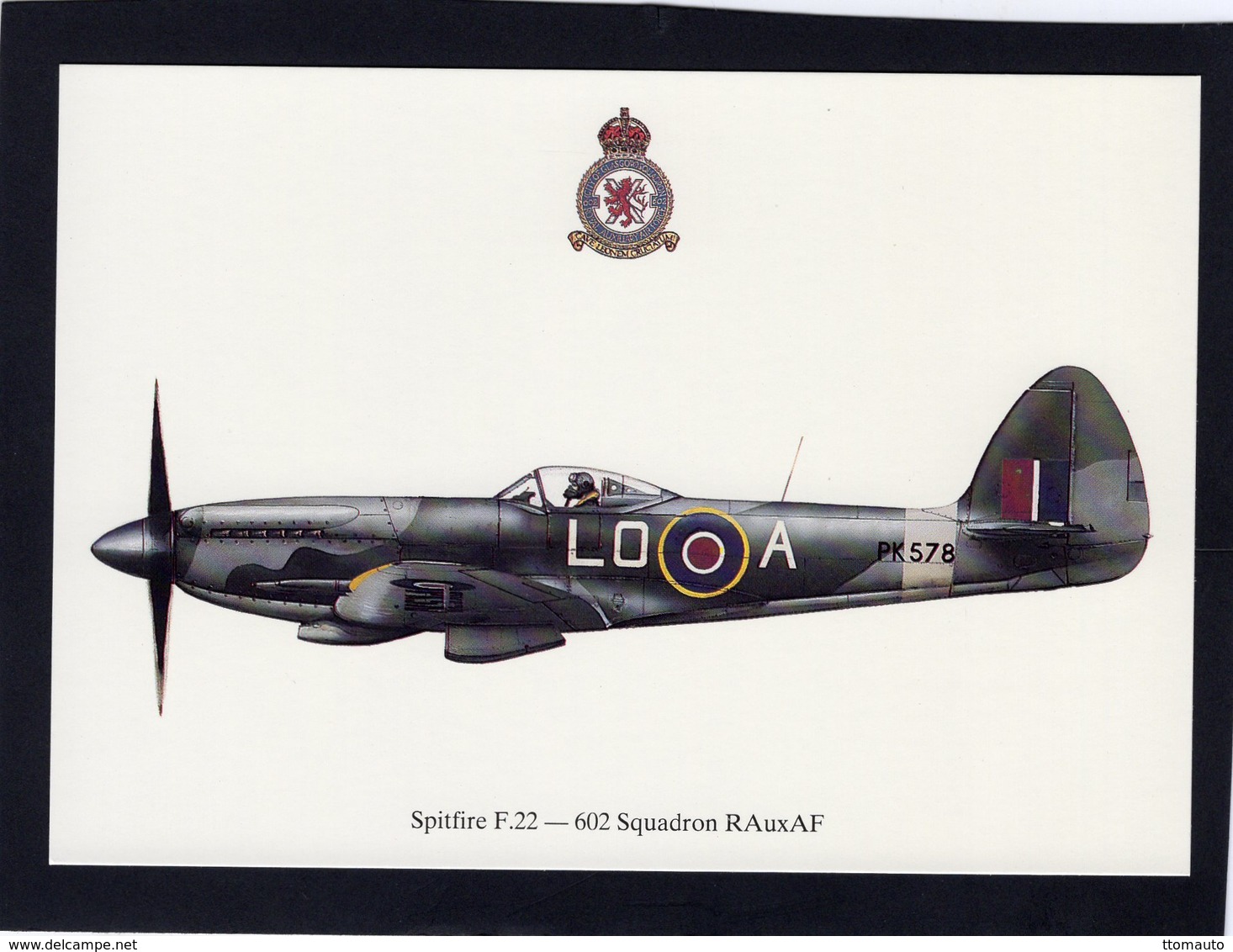 Spitfire F.22  -  602 Squadron RAuxAF   -  CPM - 1939-1945: 2de Wereldoorlog