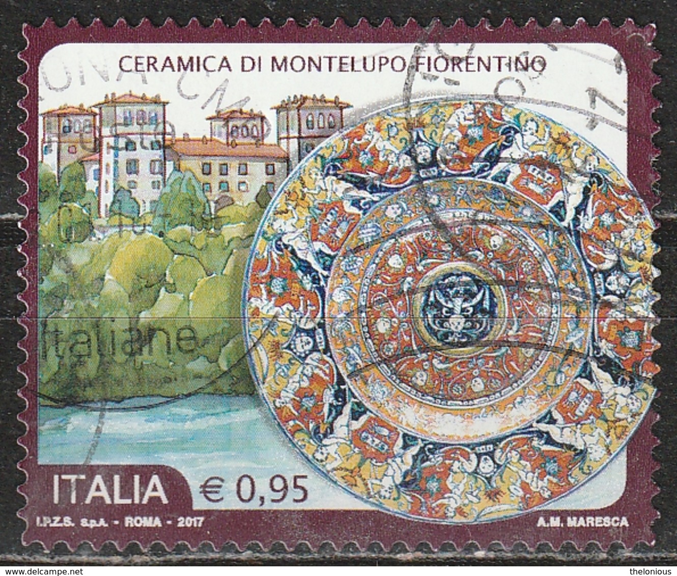 Italia 2017 - 0,95 Cent. Ceramica Di Montelupo Fiorentino - 2011-20: Usati