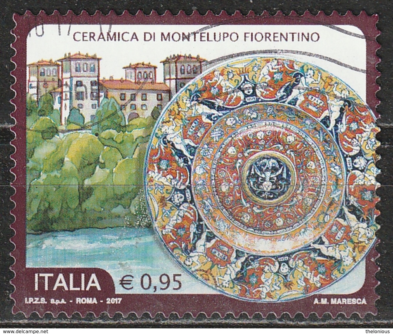 Italia 2017 - 0,95 Cent. Ceramica Di Montelupo Fiorentino - 2011-20: Usati