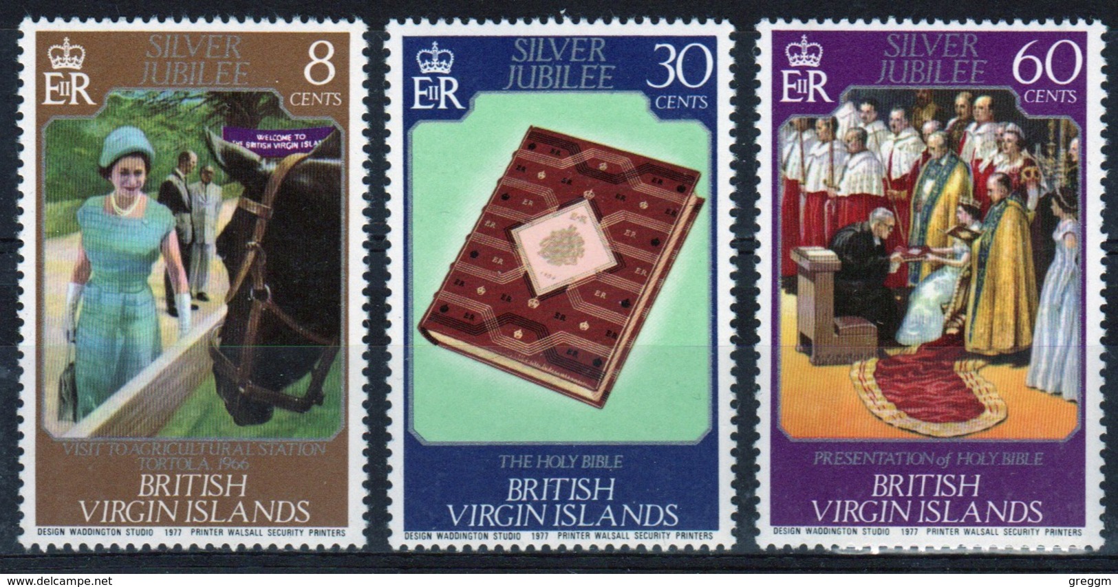 British Virgin Islands 1977 Queen Elizabeth Set Of Stamps Celebrating Silver Jubilee. - British Virgin Islands
