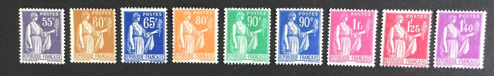 FRANCE - YT N° 363 ** A 371** - MNH - Cote: 30/€ TB Type Paix 1937 1939 - Neufs