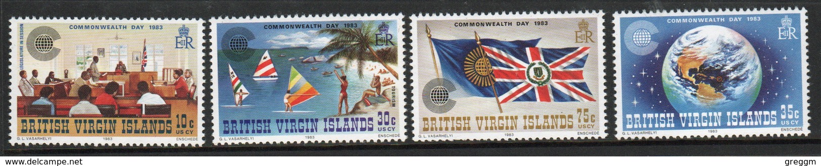 British Virgin Islands 1983 Queen Elizabeth Set Of Stamps Celebrating Commonwealth Day. - British Virgin Islands